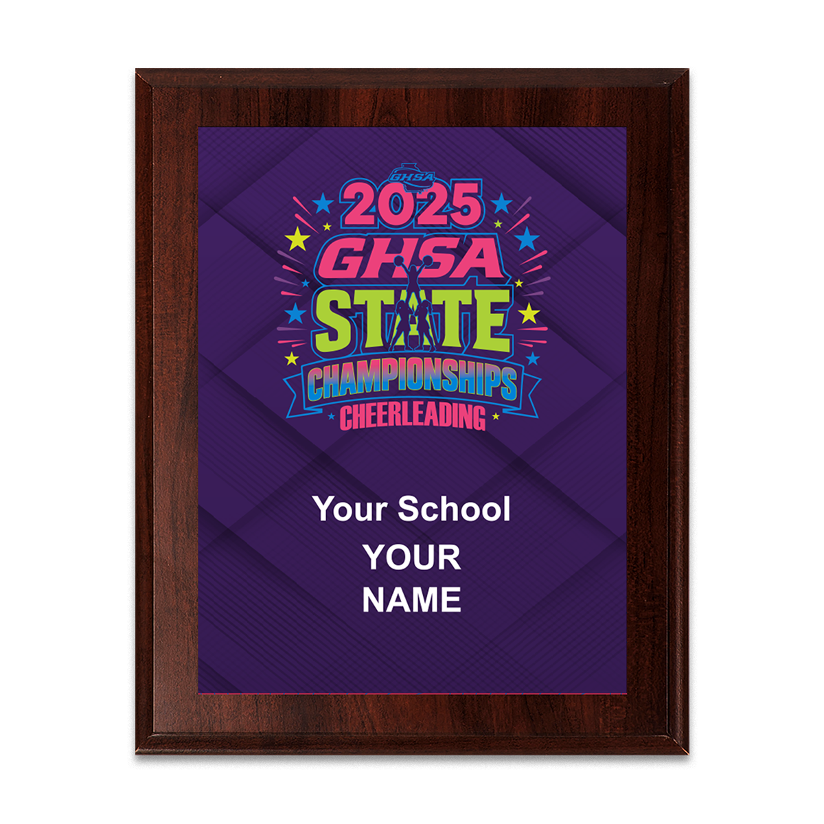 2025 GHSA Cheerleading State Championships 8x10 Plaque
