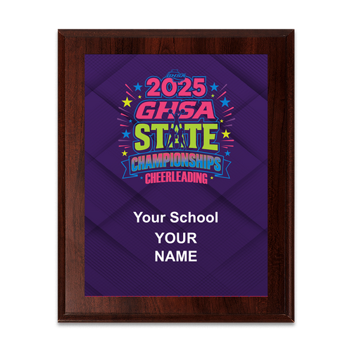 2025 GHSA Cheerleading State Championships 8x10 Plaque