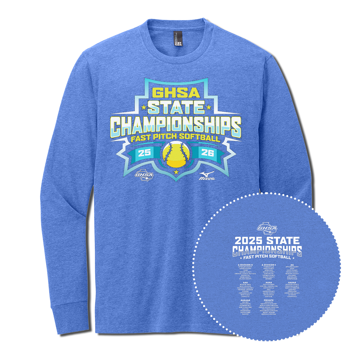 2025 GHSA Fast Pitch Softball State Championships Long Sleeve