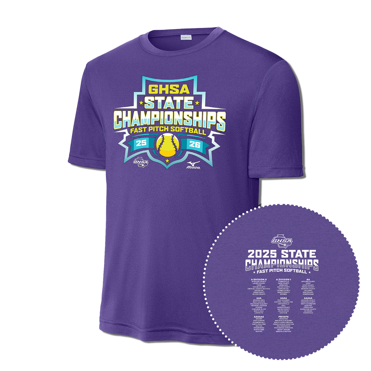 2025 GHSA Fast Pitch Softball State Championships Performance T-Shirt