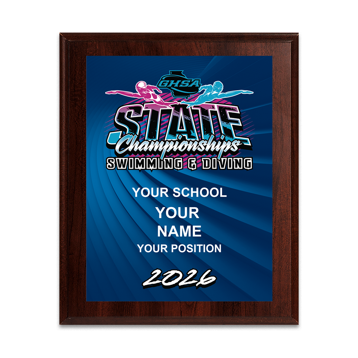2026 GHSA Diving State Championships 8x10 Plaque